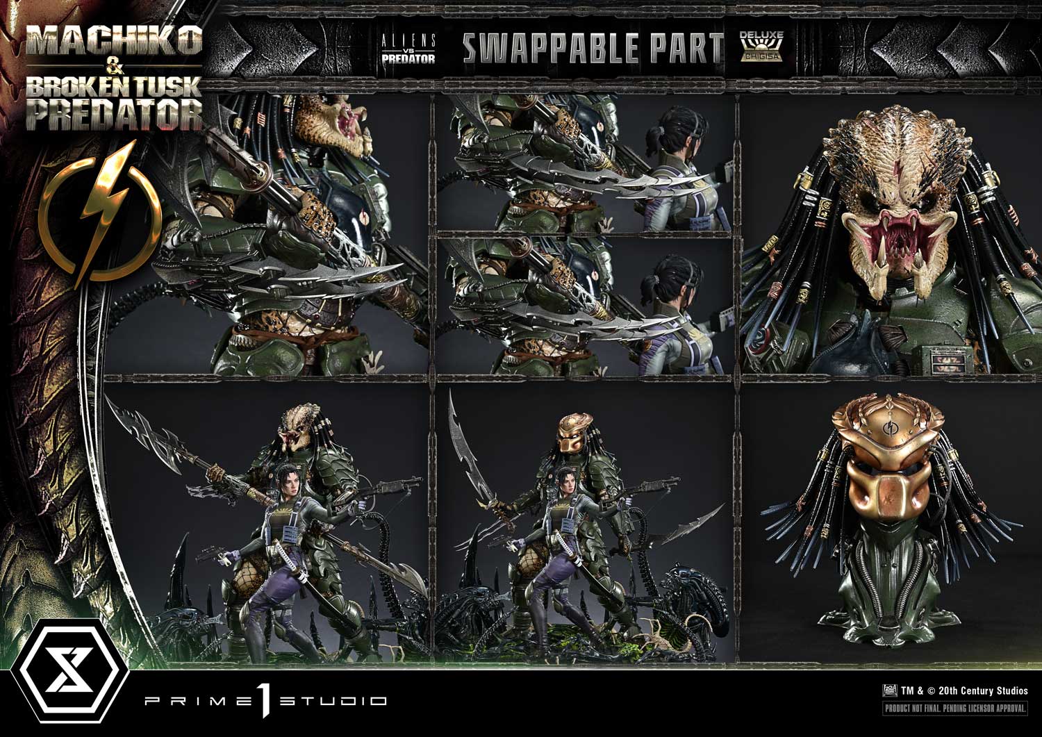 Ultimate Premium Masterline Aliens vs Predator (Comic) Machiko & Broken Tusk Predator Deluxe Version - Prime1Studio - Image 28