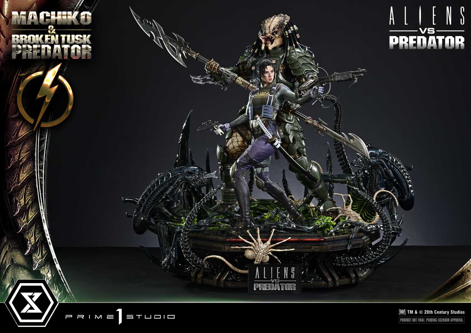Ultimate Premium Masterline Aliens vs Predator (Comic) Machiko & Broken Tusk Predator Deluxe Version - Prime1Studio - Image 23