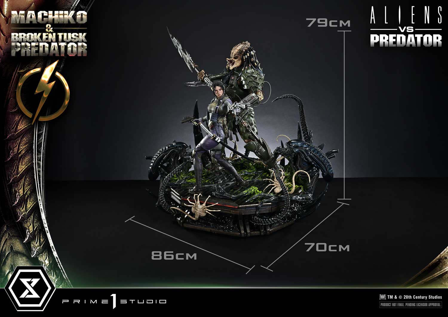 Ultimate Premium Masterline Aliens vs Predator (Comic) Machiko & Broken Tusk Predator Deluxe Version - Prime1Studio - Image 22