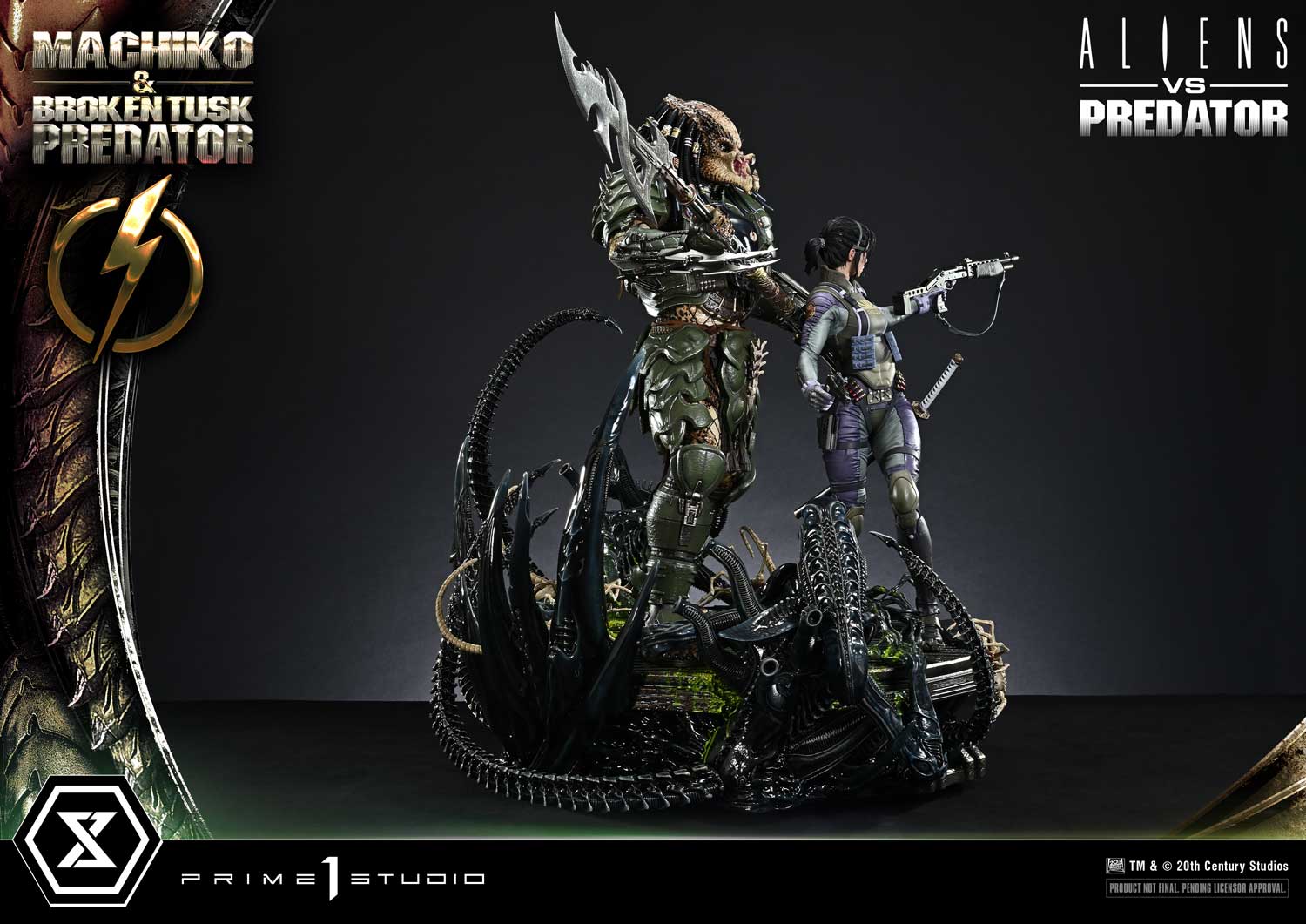 Ultimate Premium Masterline Aliens vs Predator (Comic) Machiko & Broken Tusk Predator Deluxe Version - Prime1Studio - Image 21