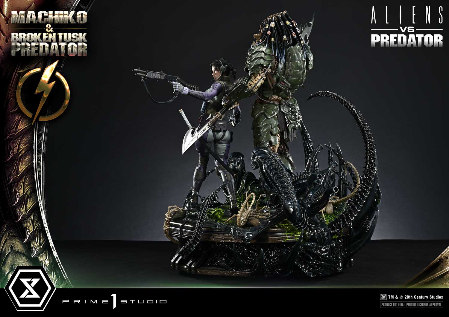 Ultimate Premium Masterline Aliens vs Predator (Comic) Machiko & Broken Tusk Predator Deluxe Version - Prime1Studio - Image 19