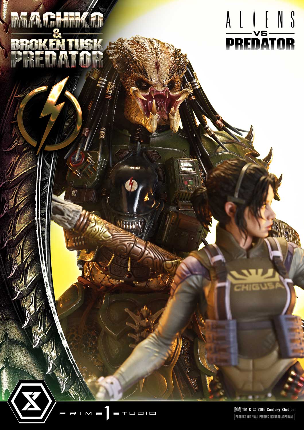 Ultimate Premium Masterline Aliens vs Predator (Comic) Machiko & Broken Tusk Predator Deluxe Version - Prime1Studio - Image 17