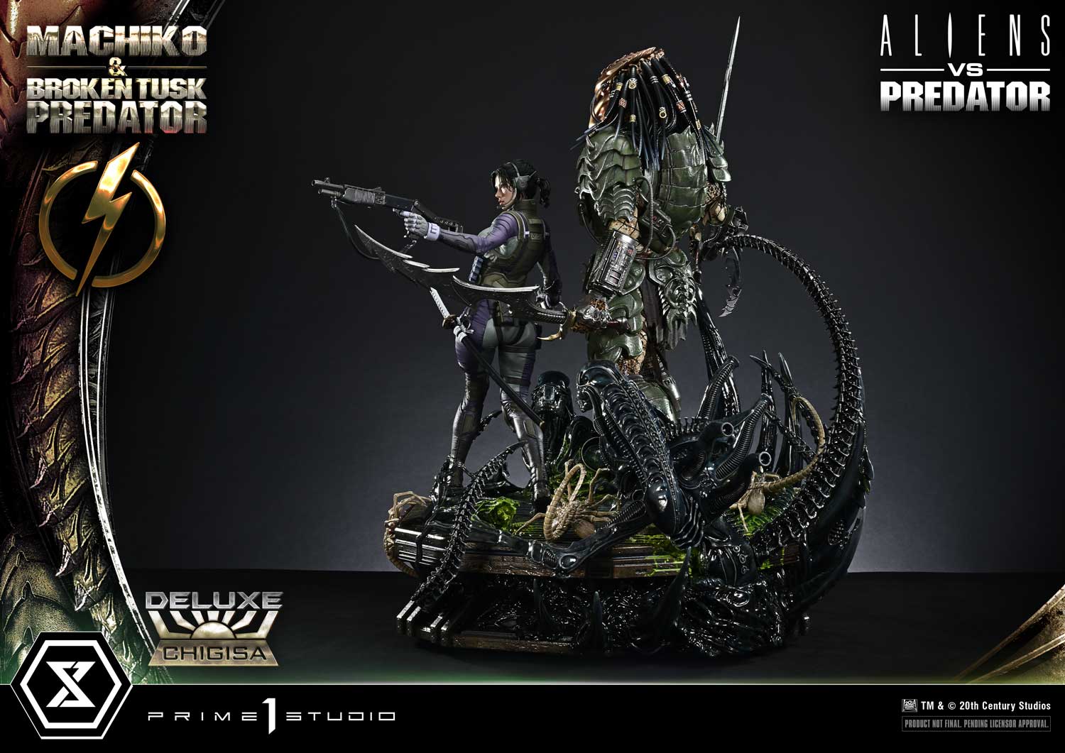 Ultimate Premium Masterline Aliens vs Predator (Comic) Machiko & Broken Tusk Predator Deluxe Version - Prime1Studio - Image 9