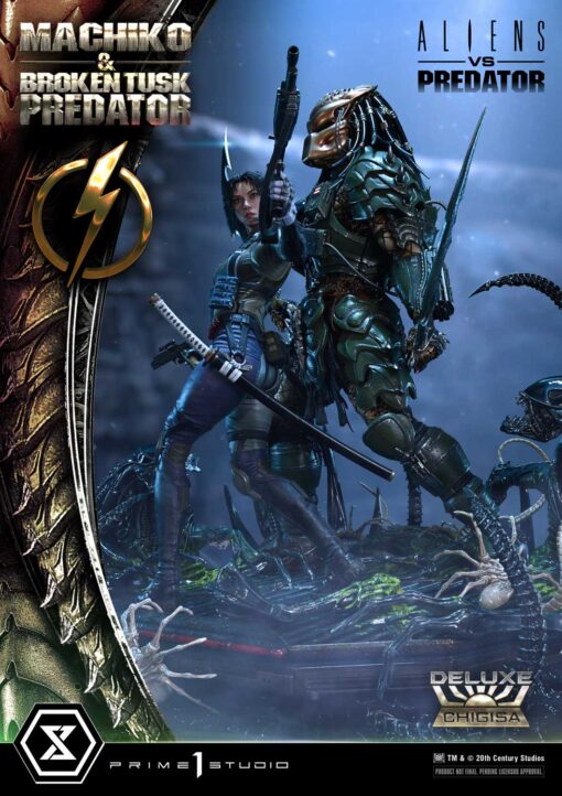Ultimate Premium Masterline Aliens vs Predator (Comic) Machiko & Broken Tusk Predator Deluxe Version - Prime1Studio - Image 6