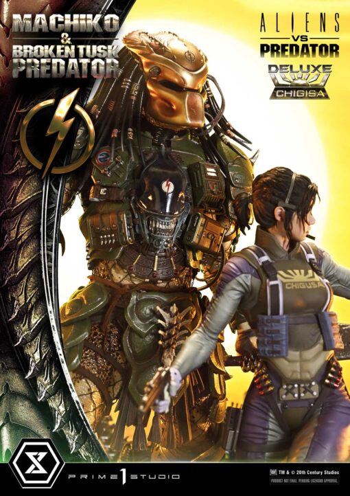 Ultimate Premium Masterline Aliens vs Predator (Comic) Machiko & Broken Tusk Predator Deluxe Version - Prime1Studio - Image 4