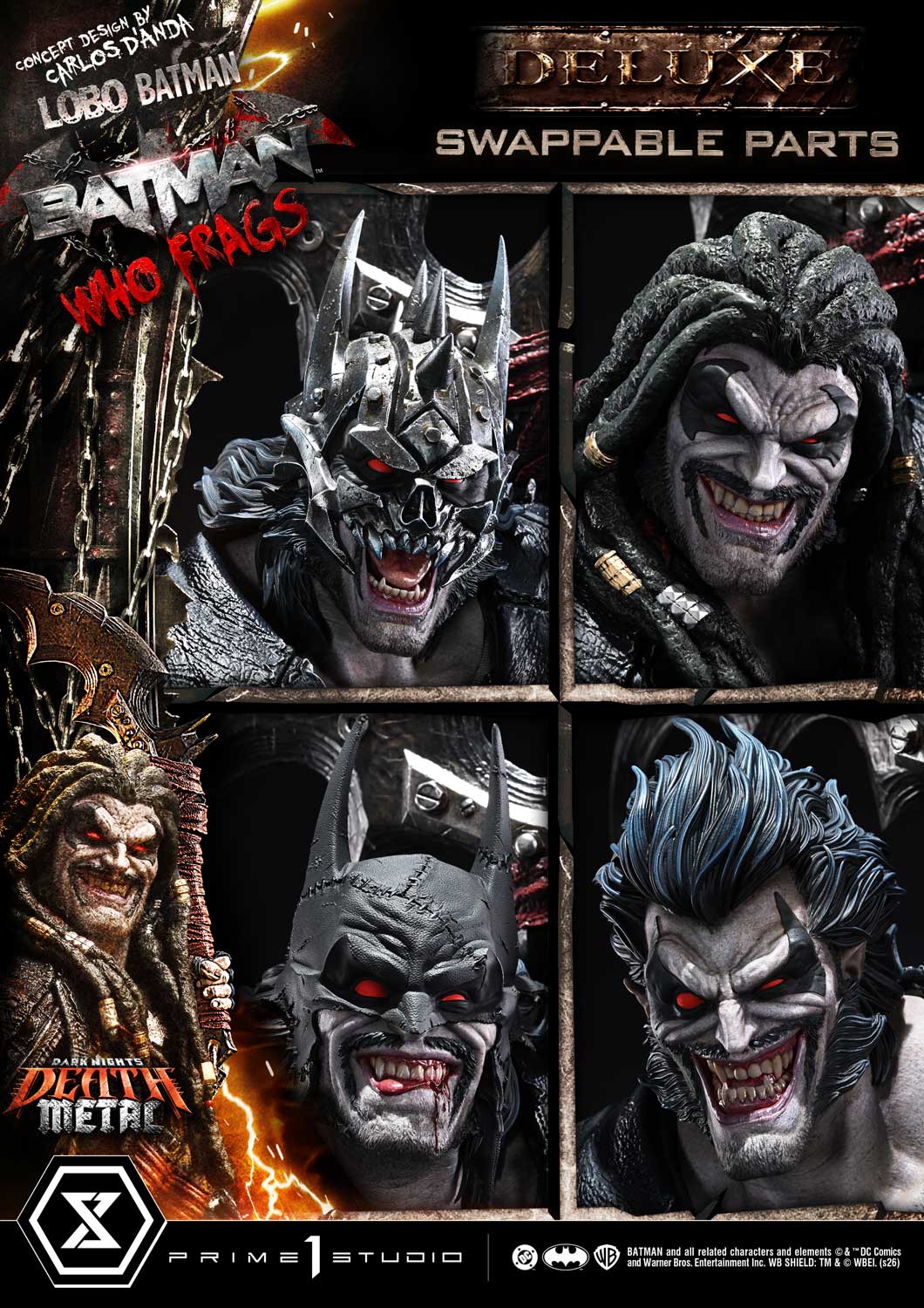 Museum Masterline Dark Nights: Death Metal (Comics) Lobo Batman: Batman Who Frags (Concept Design by Carlos DโAnda) Deluxe Version - Prime1Studio - Image 17