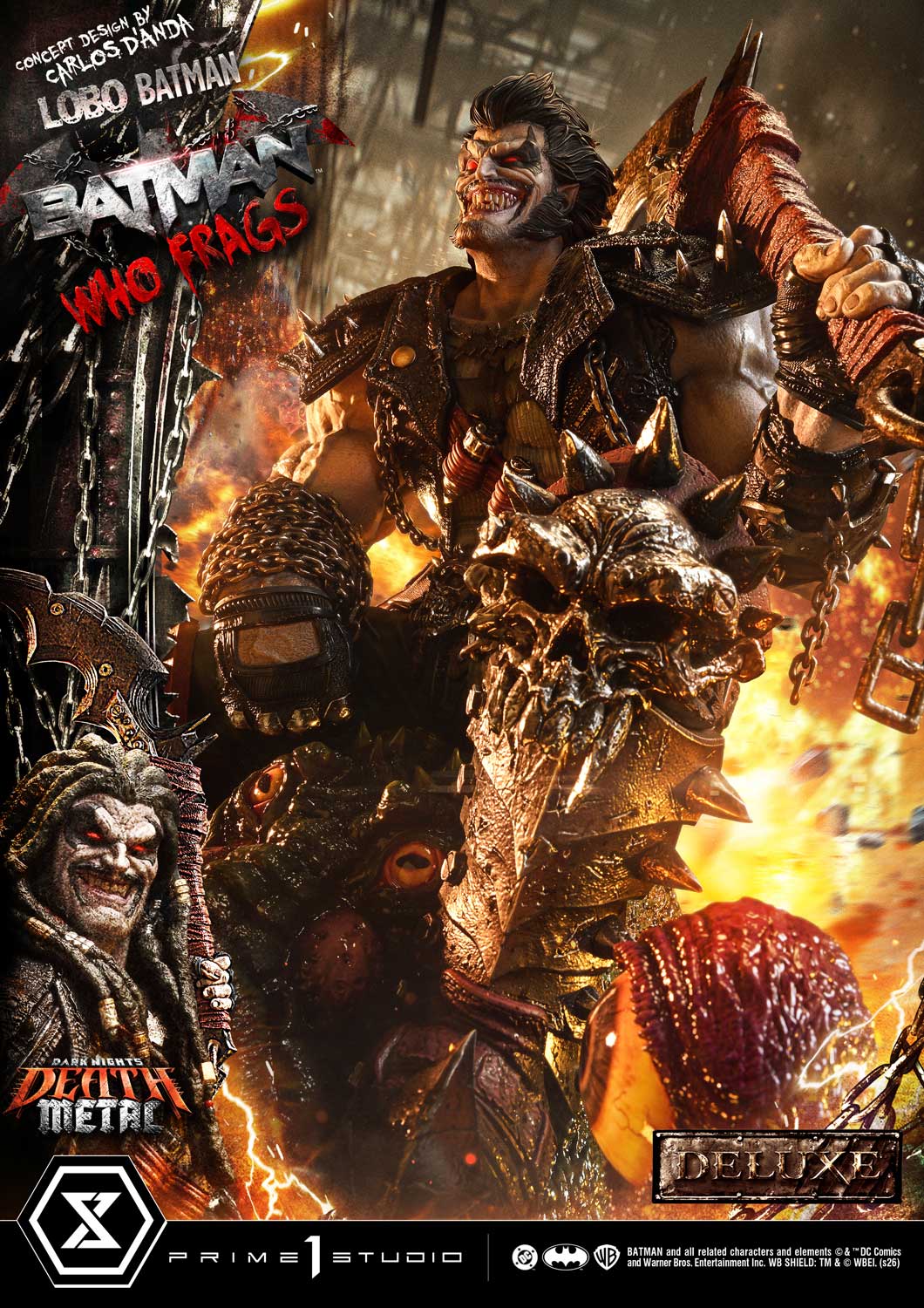 Museum Masterline Dark Nights: Death Metal (Comics) Lobo Batman: Batman Who Frags (Concept Design by Carlos DโAnda) Deluxe Version - Prime1Studio - Image 6