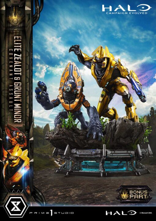 Ultimate Premium Masterline Halo: Campaign Evolved Elite Zealot & Grunt Minor: Covenant Bonus Version - Image 24