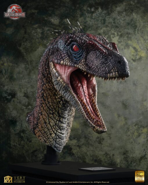 ELITE CREATURE COLLECTIBLES PRESENTS: Jurassic Park III – Male Alpha Velociraptor Bust